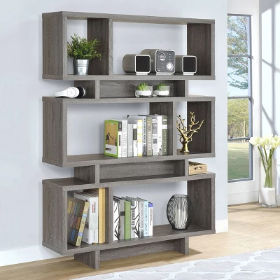 Reid 3 Shelf Bookcase - Coaster 3 Reid 3 Shelf Bookcase - Coaster - Image 3