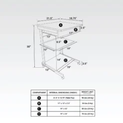 Rolling Laptop Cart With Storage Black - Techni Mobili 9 Rolling Laptop Cart With Storage Black - Techni Mobili -WorkHaven Sales Shop GUEST 587bc622 7845 4220 b03e d6fc5ee9c1d6