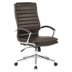 High Back Manager's Faux Leather Chair With Chrome Base - OSP Designs -WorkHaven Sales Shop GUEST 58881478 98a8 4374 9c6c d031b5adb430