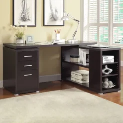 Yvette 3 Drawer L-Shape Desk - Coaster