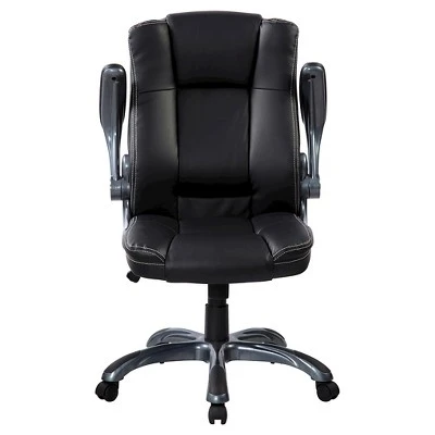 Medium Back Manager Chair With Flip-up Black - Techni Mobili 7 Medium Back Manager Chair With Flip-up Black - Techni Mobili - Image 7