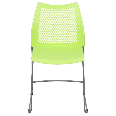 Flash Furniture HERCULES Series 661 Lb. Capacity Stack Chair With Air-Vent Back And Powder Coated Sled Base 2 Flash Furniture HERCULES Series 661 Lb. Capacity Stack Chair With Air-Vent Back And Powder Coated Sled Base - Image 2