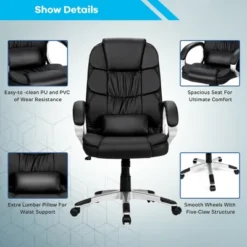 Costway Ergonomic Office Task Chair High Back Leather Swivel -WorkHaven Sales Shop GUEST 5b346617 30c4 49bc 80b7 1fa738b1704b