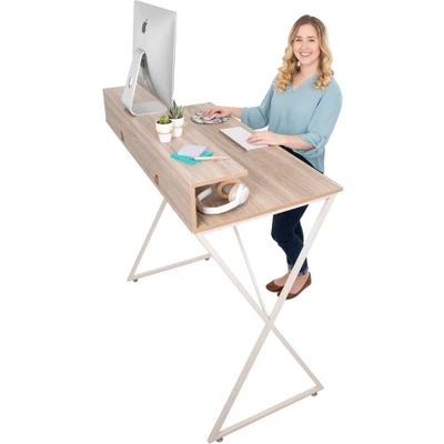 Joy Standing Desk 48” Stand-up Workstation With Cubbies – Wood Grain Finish – Stand Steady 1 Joy Standing Desk 48” Stand-up Workstation With Cubbies – Wood Grain Finish – Stand Steady