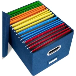 BirdRock Home 1-Pack Collapsible File Storage Organizer With Lid - Navy 13 BirdRock Home 1-Pack Collapsible File Storage Organizer With Lid - Navy -WorkHaven Sales Shop GUEST 5c2ff8d8 6905 4b79 b32a 4b164348eb3a