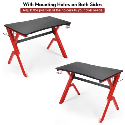 Costway Gaming Desk Computer Desk W/Controller Headphone Storage Mouse Pad & Cup Holder 8 Costway Gaming Desk Computer Desk W/Controller Headphone Storage Mouse Pad & Cup Holder - Image 8