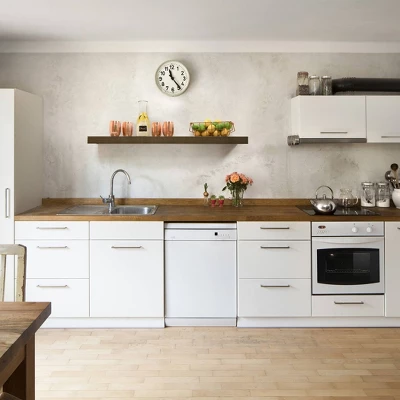 72" Floating Shelf Wall Mounted Hidden Brackets Gray Oak - Inplace 1 72" Floating Shelf Wall Mounted Hidden Brackets Gray Oak - Inplace