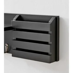 18" Utility Shelf With Pocket And Hanging Hooks Black - Danya B. -WorkHaven Sales Shop GUEST 5d04539f bab4 4f75 9897 28964a49b101