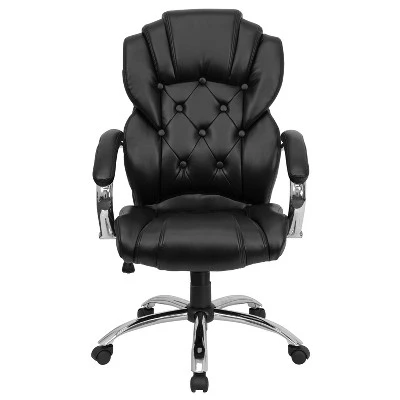 Flash Furniture High Back Transitional Style Black LeatherSoft Executive Swivel Office Chair With Arms 4 Flash Furniture High Back Transitional Style Black LeatherSoft Executive Swivel Office Chair With Arms - Image 4