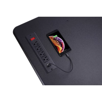 46" Adjustable Height Standing Desk Converter Black - Rocelco 5 46" Adjustable Height Standing Desk Converter Black - Rocelco - Image 5