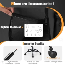 Costway Adjustable Home Office Computer Chair Swivel Rocking Executive Desk Chair With Arms -WorkHaven Sales Shop GUEST 5def66c4 4457 4134 bbdd b8d82b5cf30f