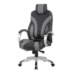 Executive Hinged Armchair Black/Gray - Boss Office Products -WorkHaven Sales Shop GUEST 5e1faae7 54e2 4327 9c45 b83caa07d0b3