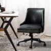 Xavier Faux Leather Office Task Chair With Nailhead | Karat Home