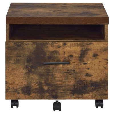 1 Drawer File Cabinet Oak - Acme Furniture 2 1 Drawer File Cabinet Oak - Acme Furniture - Image 2