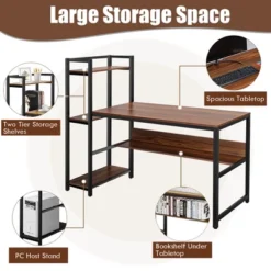 Costway Multi-Functional Computer Desk With 4-tier Storage Shelves 15 Costway Multi-Functional Computer Desk With 4-tier Storage Shelves -WorkHaven Sales Shop GUEST 6069023d 25ef 41d9 9720 fc28739a648d