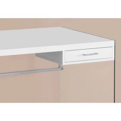 Tempered Glass Computer Desk - Glossy White - EveryRoom 2 Tempered Glass Computer Desk - Glossy White - EveryRoom - Image 2