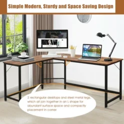 Costway L-Shaped Computer Desk Corner Workstation Study Gaming Table Home Office 15 Costway L-Shaped Computer Desk Corner Workstation Study Gaming Table Home Office -WorkHaven Sales Shop GUEST 60781d78 965c 4a81 96a3 f1a7ce5cb3b0