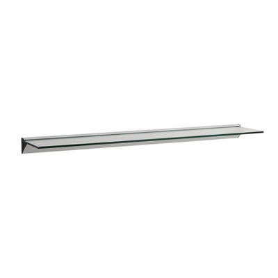 Floating Glass Shelf On Aluminum Bar Clear - Danya B. 7 Floating Glass Shelf On Aluminum Bar Clear - Danya B. - Image 7