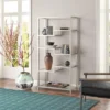 68 In. Satin Nickel Metal Bookcase - Henn&Hart