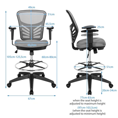 Tangkula Ergonomic Office Chair W/Retractable Footrest High Back Reclining Executive Chair W/Adjustable Headrest 9 Tangkula Ergonomic Office Chair W/Retractable Footrest High Back Reclining Executive Chair W/Adjustable Headrest - Image 9