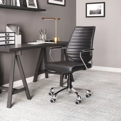 Modern Low Back Adjustable Office Chair Black - ZM Home 6 Modern Low Back Adjustable Office Chair Black - ZM Home - Image 6