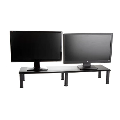Mind Reader Large Dual Monitor Stand/Riser For Computer Screens Black 8 Mind Reader Large Dual Monitor Stand/Riser For Computer Screens Black - Image 8