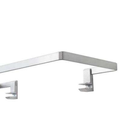 19.75" Floating Glass Bathroom Wall Shelf Chrome - Danya B. 4 19.75" Floating Glass Bathroom Wall Shelf Chrome - Danya B. - Image 4