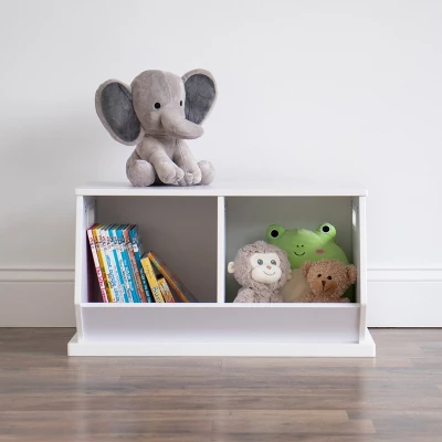 Wood Toy Storage Cubby And Kids' Bookcase White - Humble Crew 4 Wood Toy Storage Cubby And Kids' Bookcase White - Humble Crew - Image 4