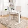 Baron Contemporary Adjustable Office Stand Up Table Small White - HOMES: Inside + Out