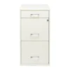 Space Solutions 3 Drawer Letter Width Vertical File Cabinet With Pencil Drawer Pearl White