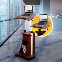 Rolling Adjustable Laptop Cart With Storage - Techni Mobili 10 Rolling Adjustable Laptop Cart With Storage - Techni Mobili -WorkHaven Sales Shop GUEST 652939c1 fd65 4ee3 8b3b b727dea1df39