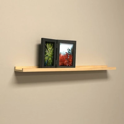 31" Decorative Shelf Wall Mounted With Front Edge Unfinished Wood - Inplace 3 31" Decorative Shelf Wall Mounted With Front Edge Unfinished Wood - Inplace - Image 3
