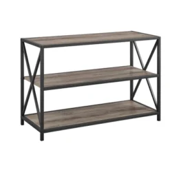 25.62" X Frame Metal And Wood Media Bookshelf - Saracina Home 19 25.62" X Frame Metal And Wood Media Bookshelf - Saracina Home -WorkHaven Sales Shop GUEST 66341339 f03c 4dae b9cb d9a098afb416