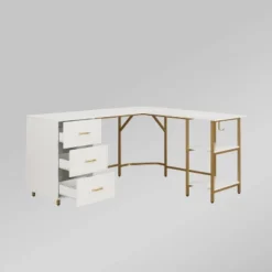 L Shape Home Office Two-Tone Desk With Storage - Techni Mobili -WorkHaven Sales Shop GUEST 663c7cde eda8 4b46 95f9 8a8a51675989