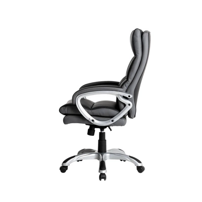 PU Leather Gaslift Adjustable Swivel Office Chair - Glitzhome 3 PU Leather Gaslift Adjustable Swivel Office Chair - Glitzhome - Image 3