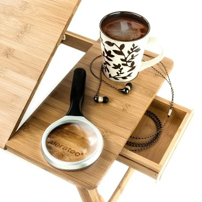 Aleratec 15in Natural Bamboo Multi-Functional Laptop Stand 4 Aleratec 15in Natural Bamboo Multi-Functional Laptop Stand - Image 4