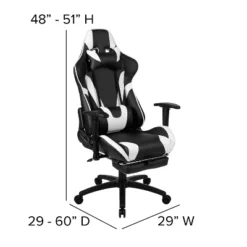 Flash Furniture Gaming Desk And Footrest Reclining Gaming Chair Set - Cup Holder/Headphone Hook/Removable Mouse Pad Top/Wire Management -WorkHaven Sales Shop GUEST 66fe1d85 02bf 4d7e 9dce c288e1495794