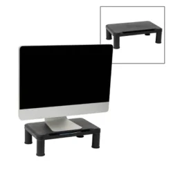 Mind Reader 2pk Small Plastic Monitor Stands Black -WorkHaven Sales Shop GUEST 6726117f 6911 431b bc19 44fd4a50e09b