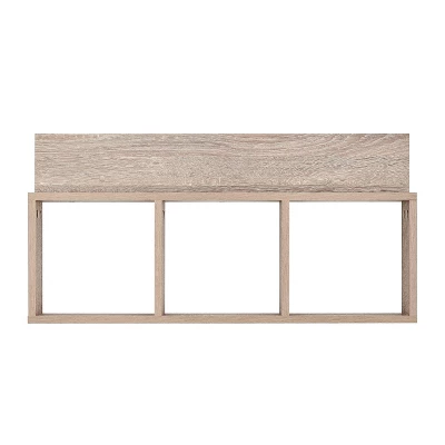 31.5" X 15.7" Rustic Floating Triple Cubby Shelf - Danya B. 9 31.5" X 15.7" Rustic Floating Triple Cubby Shelf - Danya B. - Image 9