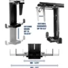 Mount-It! CPU Desk Mount | Adjustable Under Desk Computer Mount W/ Anti-Theft Screw | CPU Holder W/ Sliding Track & 360 Deg. Swivel | 22 Lbs. Capacity