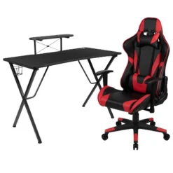 Flash Furniture Gaming Desk And Reclining Gaming Chair Set With Cup Holder, Headphone Hook, And Monitor/Smartphone Stand -WorkHaven Sales Shop GUEST 6815d124 939a 4e5f be71 3d1f9fa0c351 1
