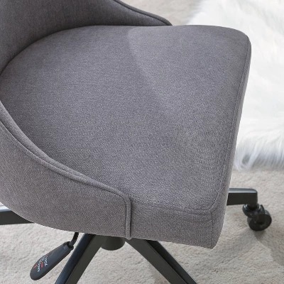 Kinsley Swivel Upholstered Desk Chair Gray - Steve Silver Co. 5 Kinsley Swivel Upholstered Desk Chair Gray - Steve Silver Co. - Image 5