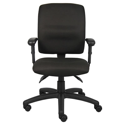 Multi-Function Fabric Task Chair With Adjustable Arms Black - Boss Office Products 6 Multi-Function Fabric Task Chair With Adjustable Arms Black - Boss Office Products - Image 6