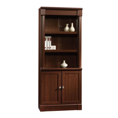 72" Palladia Library With Doors Select Cherry Red - Sauder 1 72" Palladia Library With Doors Select Cherry Red - Sauder