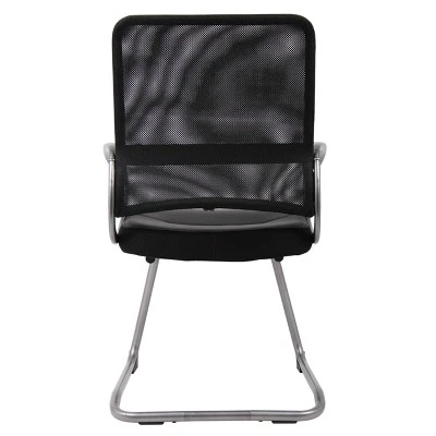 Mesh Back With Pewter Finish Guest Chair Black - Boss Office Products 4 Mesh Back With Pewter Finish Guest Chair Black - Boss Office Products - Image 4