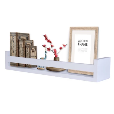 18" X 3.2" 18" Decorative Spice Organizer Rack Shelf White – Danya B. 2 18" X 3.2" 18" Decorative Spice Organizer Rack Shelf White – Danya B. - Image 2
