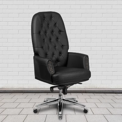 Emma And Oliver High Back Traditional Button Tufted Multifunction Swivel Ergonomic Office Chair 1 Emma And Oliver High Back Traditional Button Tufted Multifunction Swivel Ergonomic Office Chair