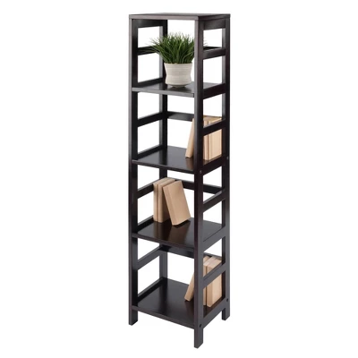 55" 4 Section Narrow Bookshelf Espresso - Winsome 5 55" 4 Section Narrow Bookshelf Espresso - Winsome - Image 5
