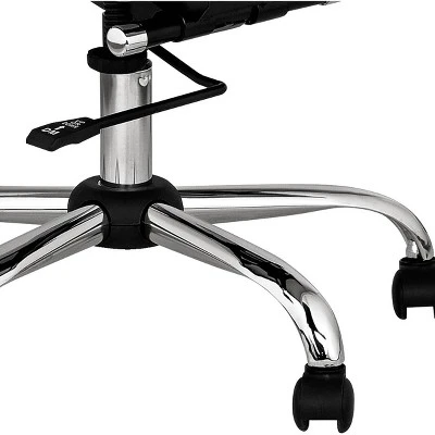 Studio 55D Modern Home Office Chair Swivel Tilt Low Back White Black Chrome Adjustable For Work Desk Home Office Computer 4 Studio 55D Modern Home Office Chair Swivel Tilt Low Back White Black Chrome Adjustable For Work Desk Home Office Computer - Image 4