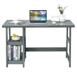 Tangkula Trestle Computer Desk Indoor Office Workstation For Home Office With 2-Tier Storage Shelves -WorkHaven Sales Shop GUEST 6a4ef691 a4b0 4f4a 9514 33177e52f656